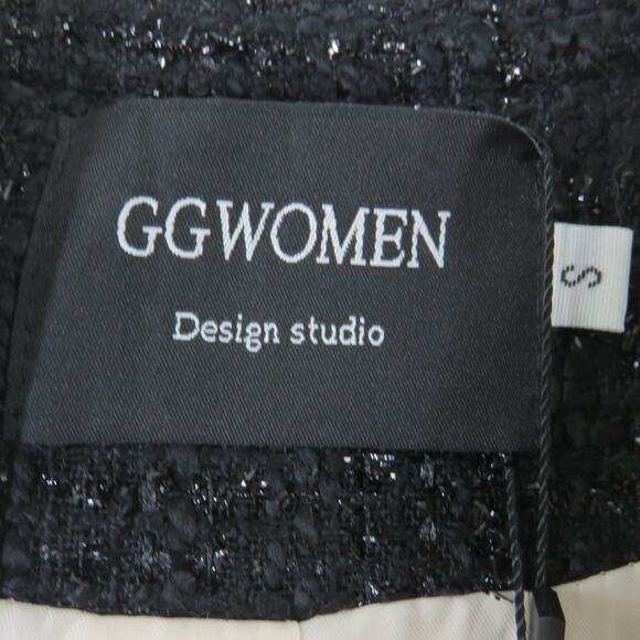 GG Women Tweed Preppy Glam Layered Puff Sleeve Blouse Small - Picture 4 of 7